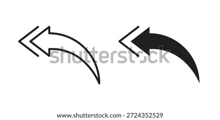 Reply all icons of black colored in various styles
