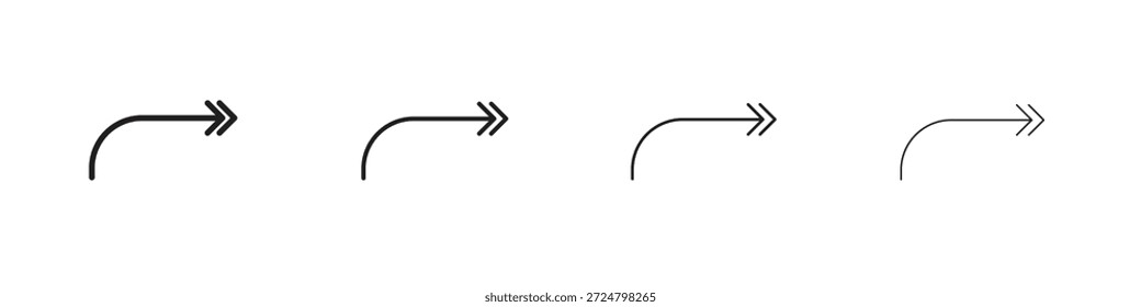 Responder a todos los iconos línea Vector colección. Icono de Vector perfecto de píxeles