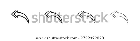 Reply all icons. premium symbol. Vector sign icon logo template.