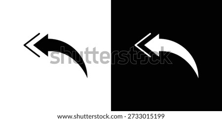 Reply all icons symbol for web and mobile filled vector isolated
