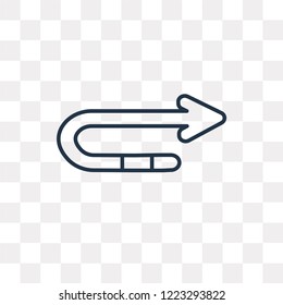 Reply all vector outline icon isolated on transparent background, high quality linear Reply all transparency concept can be used web and mobile