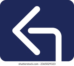 Antwort Pfeil schwarz glyph ui Symbol. Senden Sie eine Antwort. Social Network Messaging. Design der Benutzeroberfläche. Silhouette-Symbol auf weißem Raum. Solides Piktogramm für Web, mobil. Einzelne Vektorgrafik