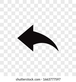 Reply arrow vector icon in modern design style for web site and mobile app