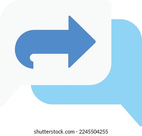reply chat forward vector flat illustration