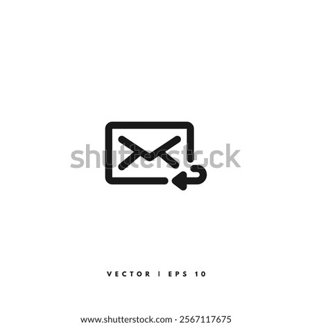 Reply Email Icon. Editable Stroke