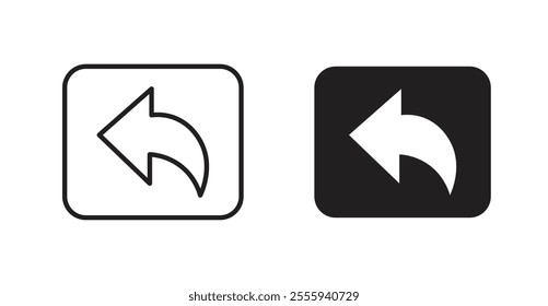 Reply flat simple vector symbols illustration.