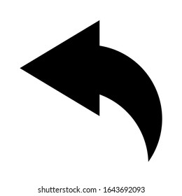 reply icon isolated on white background. vector illustration