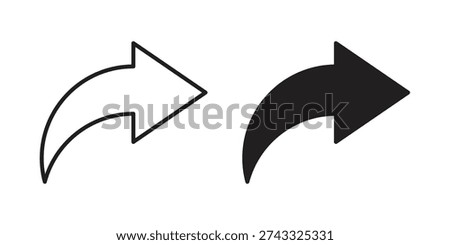 Reply icon, line symbols on white background. EPS10