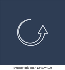 Reply icon. Reply linear design concept from Communication collection. Simple element vector illustration on dark blue background.