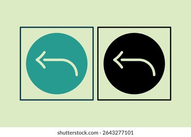 Reply icon. icon related to UI elements. suitable for web site, app, user interfaces,element, printable etc. solid icon style. simple vector design editable