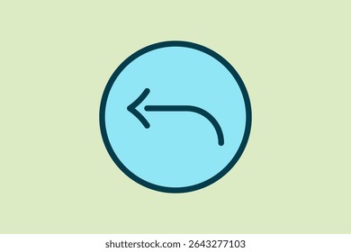 Reply icon. icon related to UI elements. suitable for web site, app, user interfaces,element, printable etc. flat line icon style. simple vector design editable