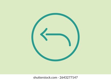 Reply icon. icon related to UI elements. suitable for web site, app, user interfaces,element, printable etc. line icon style. simple vector design editable