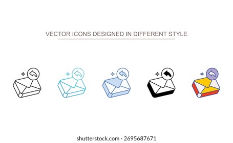 Ícones de resposta definem um padrão de vetor de estilo diferente com fundo branco