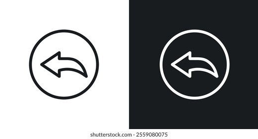 Reply icons. vector set in black colors