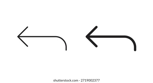 Reply icons, vector symbols. filled flat sign