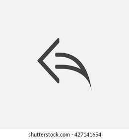 reply line icon, outline vector logo, linear pictogram isolated on white, pixel perfect illustration