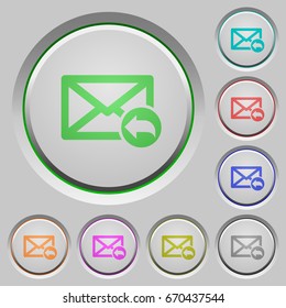 Reply mail color icons on sunk push buttons