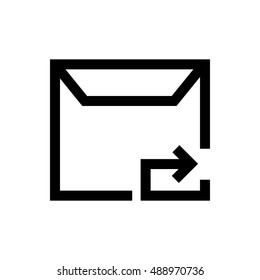 Reply mail line icon. Pixel perfect fully editable vector icon suitable for websites, info graphics and print media.