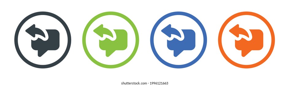 Reply message icon vector illustration.