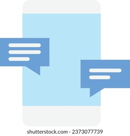 Reply Message Phone Icon Vector Flat Illustration