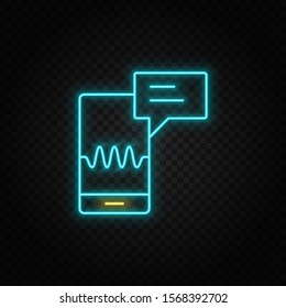 reply, mobile, signal paper style, icon. Paper style vector icon,