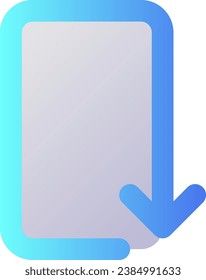 Reply pixel perfect flat gradient two-color ui icon. Multimedia player. Music repeat. Social media. Simple filled pictogram. GUI, UX design for mobile application. Vector isolated RGB illustration