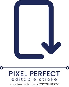 Reply pixel perfect linear ui icon. Multimedia player. Music repeat. Social media. GUI, UX design. Outline isolated user interface element for app and web. Editable stroke. Poppins font used
