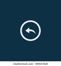 Reply / respond to message or chat arrow flat icon for apps and websites