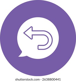 Reply vector icon. Can be used for printing, mobile and web applications.