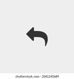 Reply vector icon illustration sign