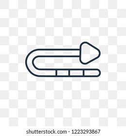 Reply vector outline icon isolated on transparent background, high quality linear Reply transparency concept can be used web and mobile
