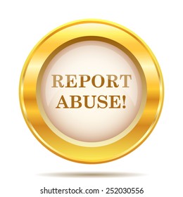 Report abuse icon. Internet button on white background. EPS10 vector. 