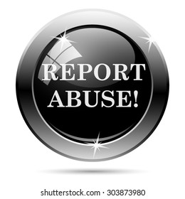 Report abuse icon. Internet button on white background. EPS10 vector 