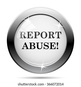 Report abuse icon. Internet button on white background. EPS10 vector.