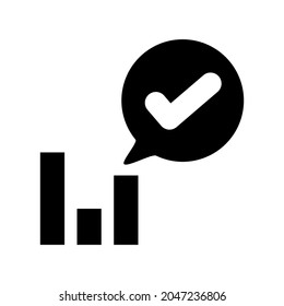 Report accept icon.check ,graph (vector illustration)
