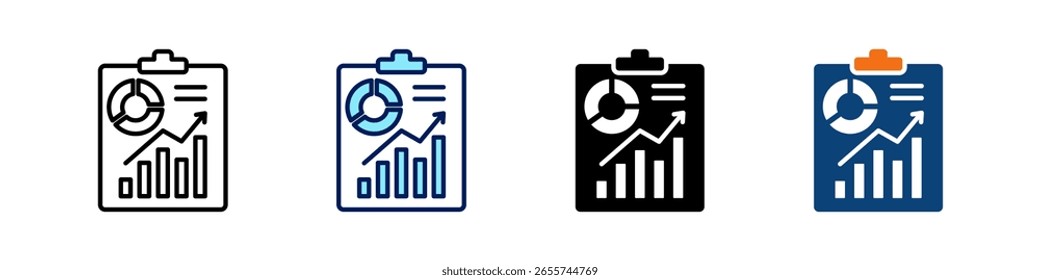 Bericht All In One Icon Multi Styles Vektor Set
