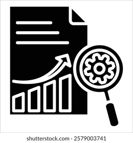 Report Analysis Icon Element For Design