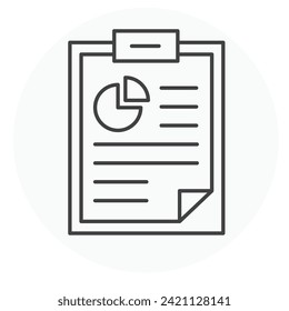 Report, Analysis Vector Illustration Icon Design