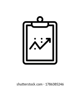 Report Analytic, Chart Icon Logo Vector Isolated. Marketing and Growth Icon Set. Editable Stroke and Pixel Perfect.