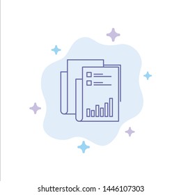 Report, Analytics, Audit, Business, Data, Marketing, Paper Blue Icon on Abstract Cloud Background
