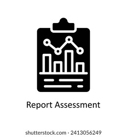 Report Assessment vector solid Icon Design illustration. Business And Management Symbol on White background EPS 10 File