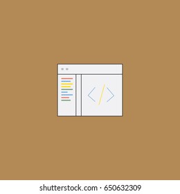 Report book icon flat design illustration.