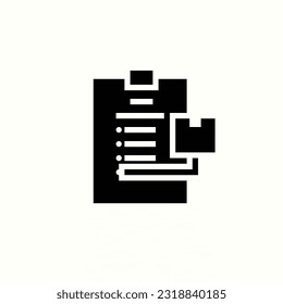 report, box, list, delivery icon, isolated glyph icon in light background, perfect for website, blog, logo, graphic design, social media, UI, mobile app
