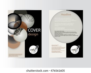 Report brochure flyer design template vector, leaflet cover presentation abstract flat background, layout in A4 size - stock vector.