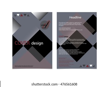 Report brochure flyer design template vector, leaflet cover presentation abstract flat background, layout in A4 size - stock vector.