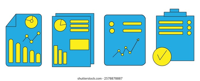 report, business checklist, setting goals project management progress and so on, icon vector illustration.