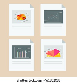 Report or business documents concept illustration.
