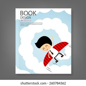 report businessman rocket flying with wings, VECTOR, EPS10 