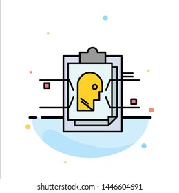 Report, Card, File, User ID,  Abstract Flat Color Icon Template
