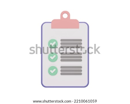 Report card icon 3d element